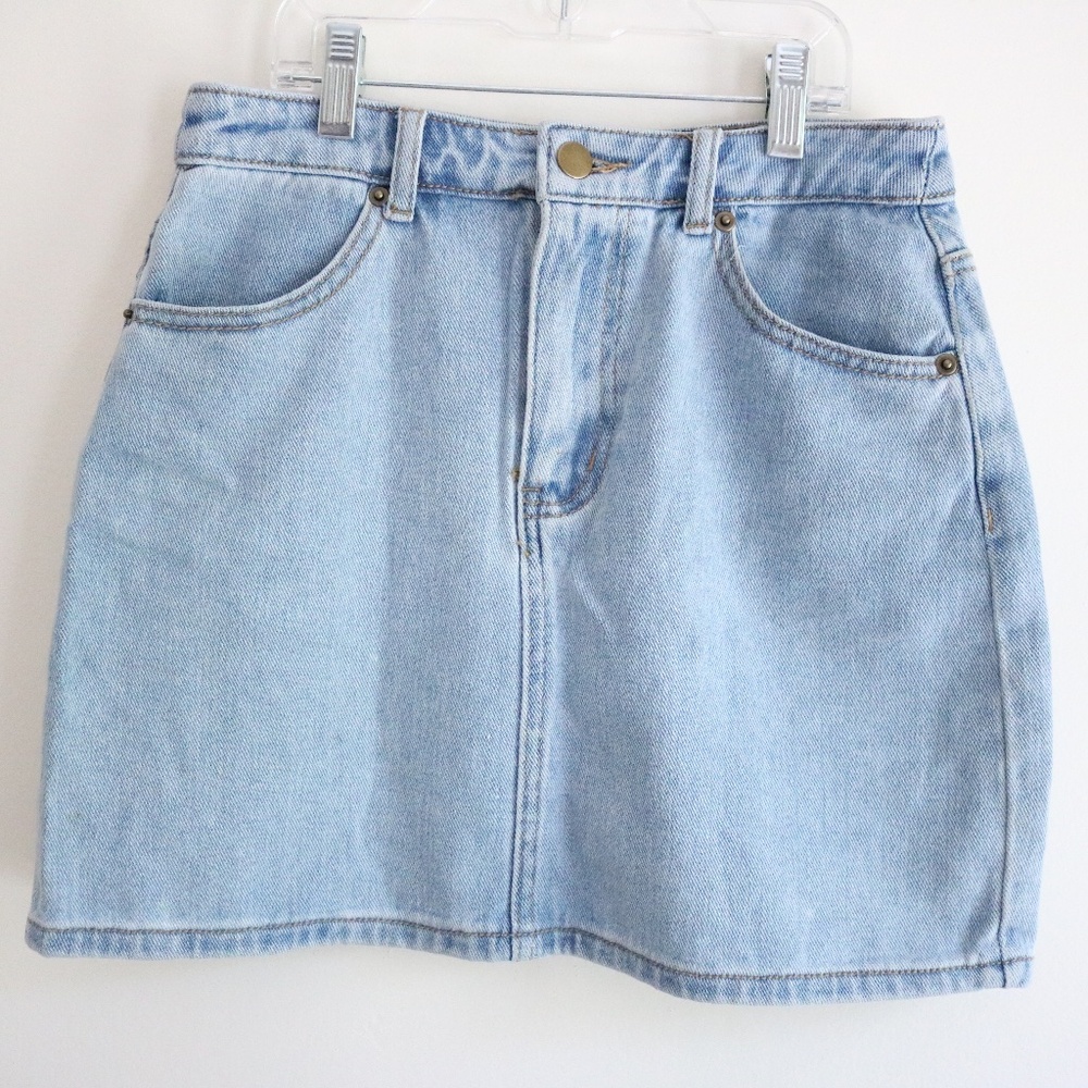 Forever 21 Light Blue Jean Denim Mini Skirt